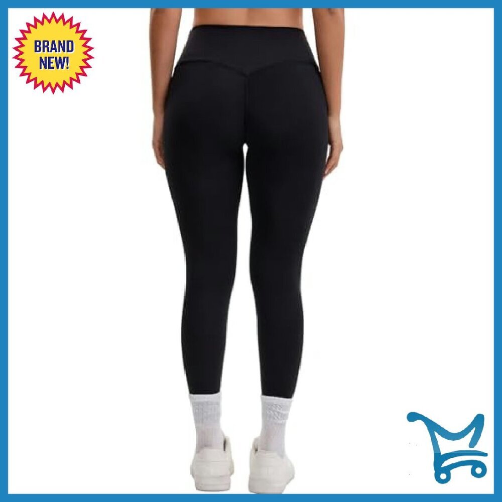 Fleece Lined Thermal Yoga Pants High Waisted Butt Lift Winter Leggings - Picture 3 of 7